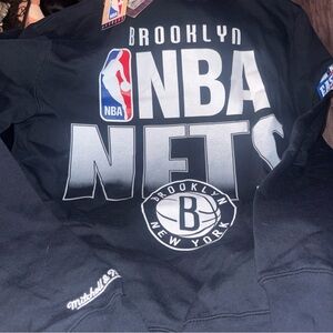 Mitchell & Ness Black Brooklyn Nets Sweatshirt